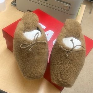 STAUD shearling mules